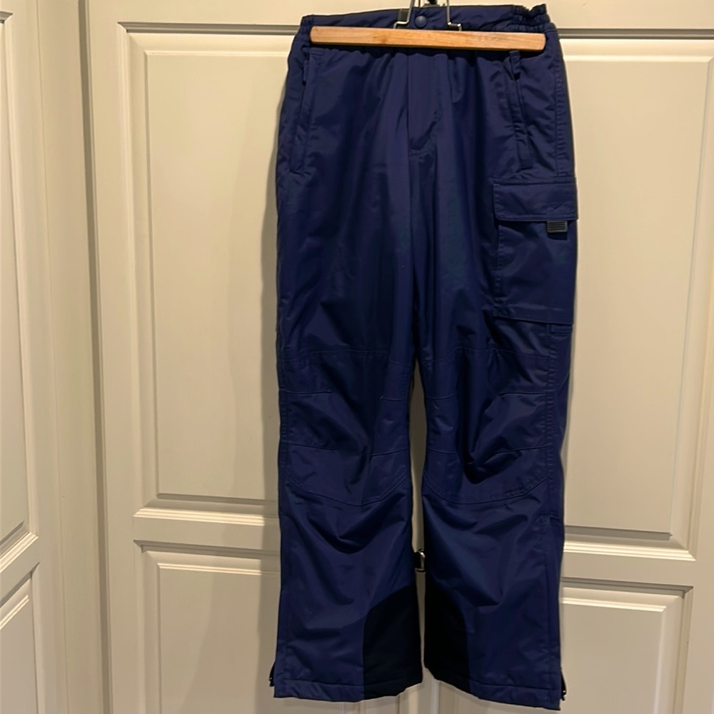 Navy blue boys snow pants.  NWOT